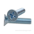 Chrome countersunk machine screw
